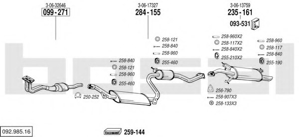 BOSAL 092.985.16 Exhaust System